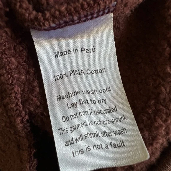 Soucy EZ Joggers Wide Leg Brown Pima Cotton Cozy Sweats Size Small - Picture 6 of 9